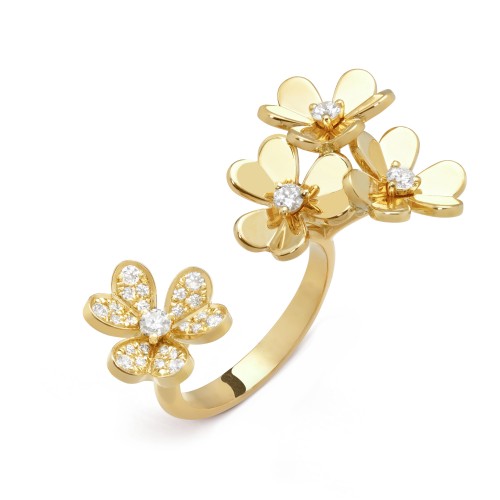 Frivole Between the Finger ring 4 motifs Diamond Yellow gold